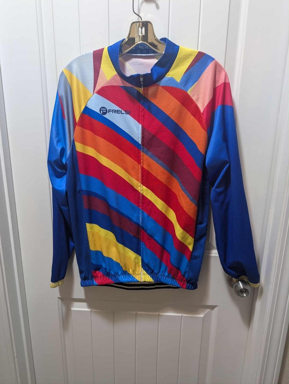 FRELSI Color Carnival | Men's Long Sleeve Cycling Jersey Jacket Size L Athletic